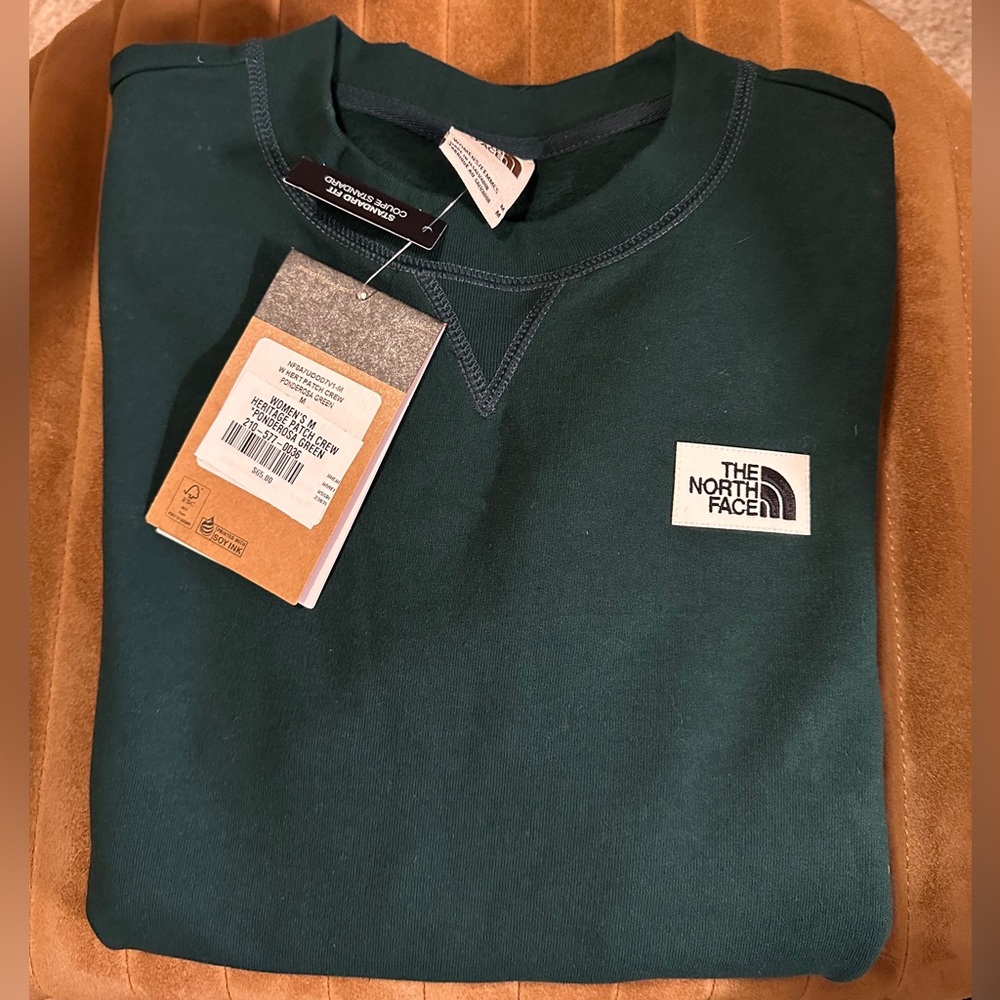 North Face Heritage Patch Crew Ponderosa Green